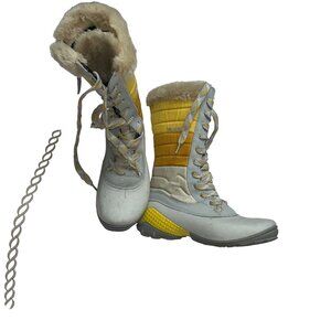 merrell sun marigold yellows ombre stripe snow ski boots 9.5